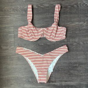 Abercrombie & Fitch - Striked Bikini - Top: Large, Bottom: Medium *NEW W/T TAGS*